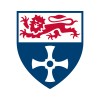 Newcastle University logo, blue and white crest